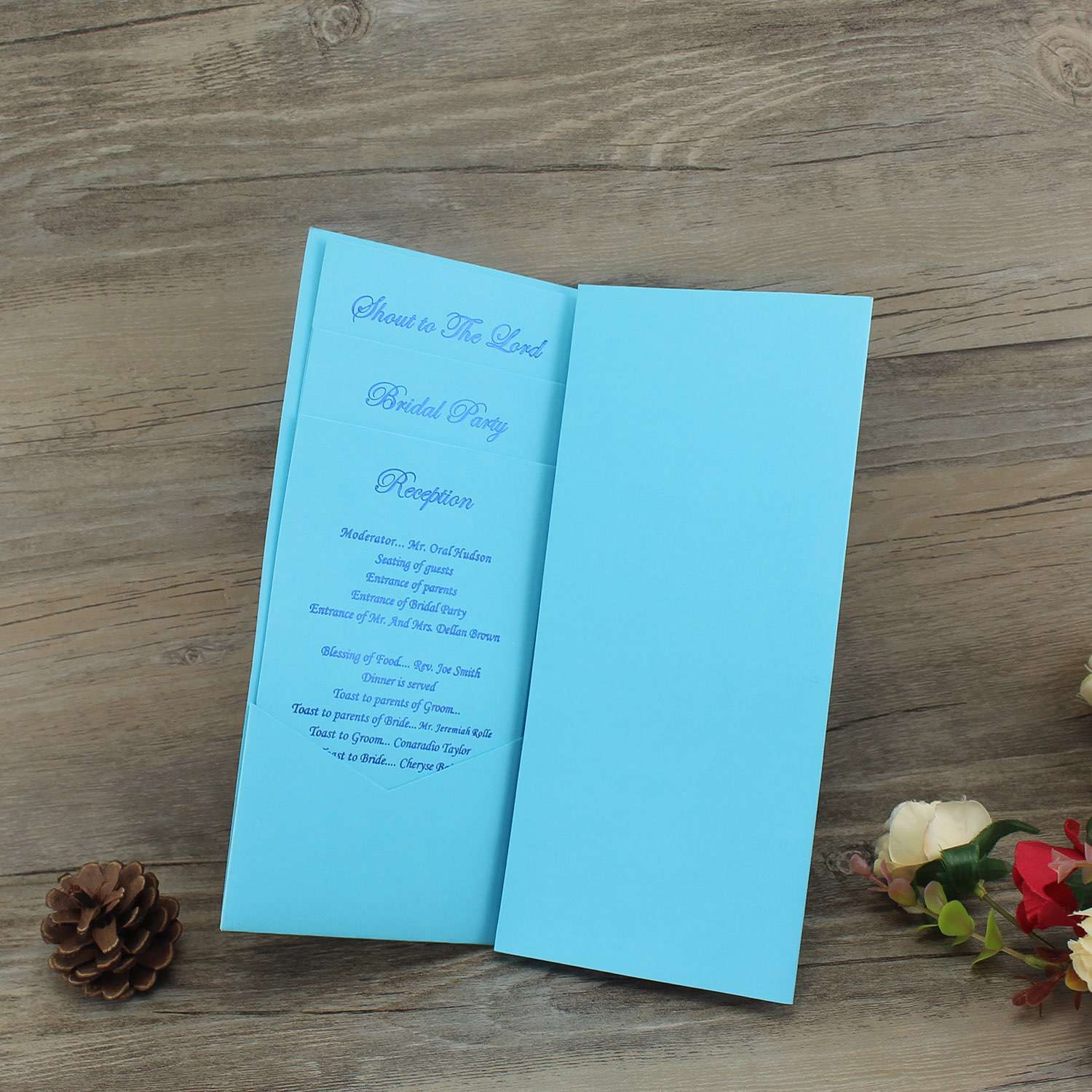 Handmade Print Custom Wedding Invitation Card